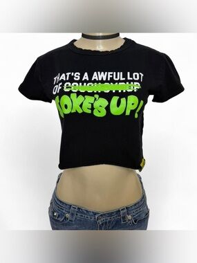 Y2K that’s a awful lot of cough syrup crop top🖤